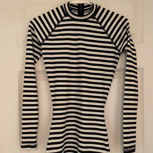 NWOT J.Crew Long-Sleeve Rash Guard Classic Stripe Size XXS